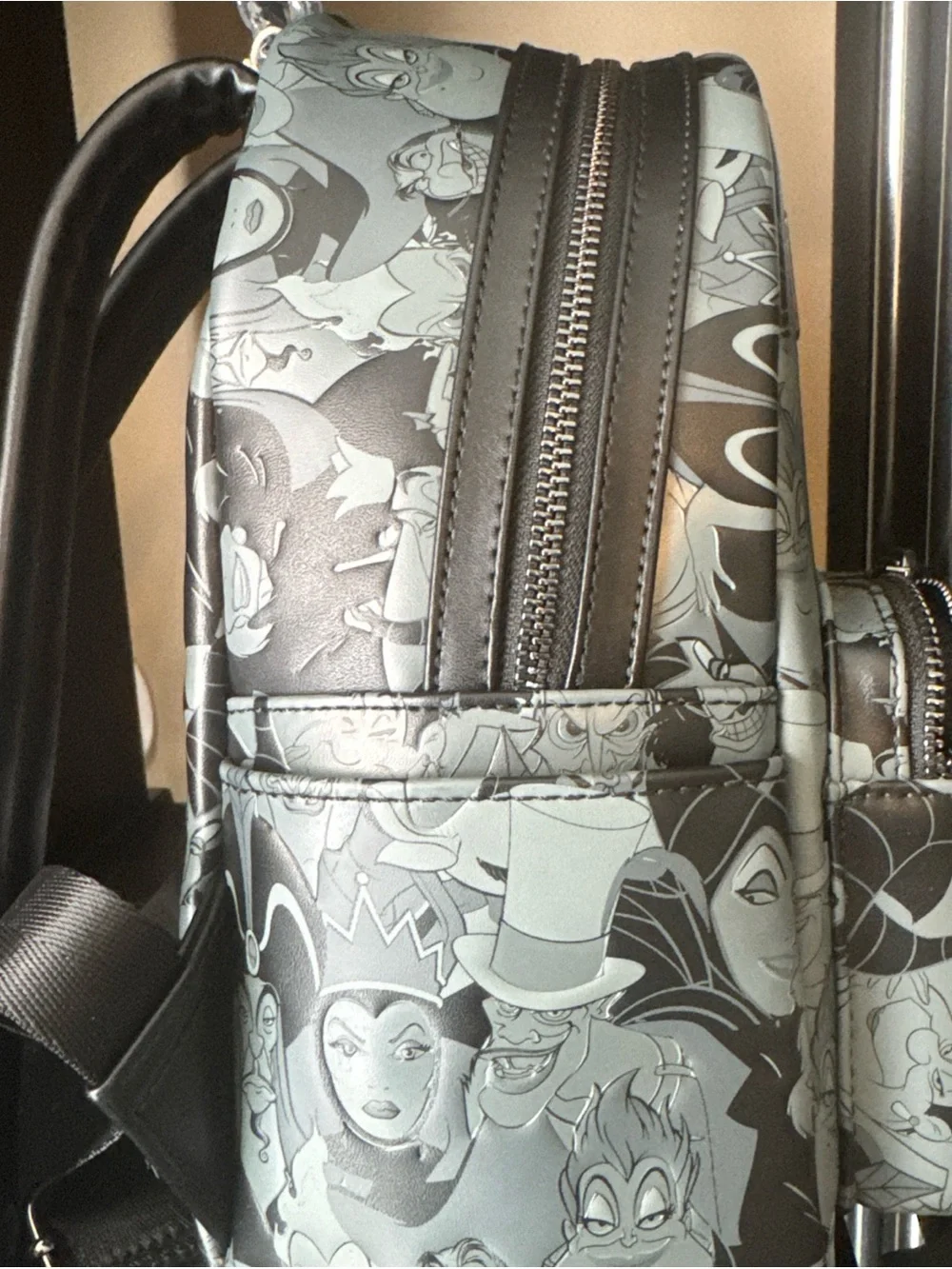 Loungefly Disney Villains AOP Debossed Backpack NWT